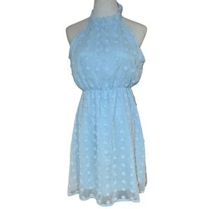 NWOT | SHEIN | Light Blue Halter Mini Dress | Size Small